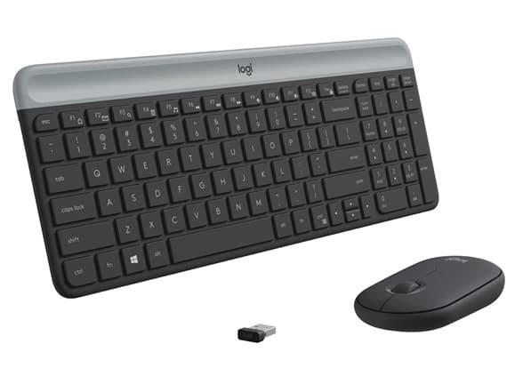 Logitech MK470 Slim Wireless Keyboard and Mouse Combo - Ultra Quiet