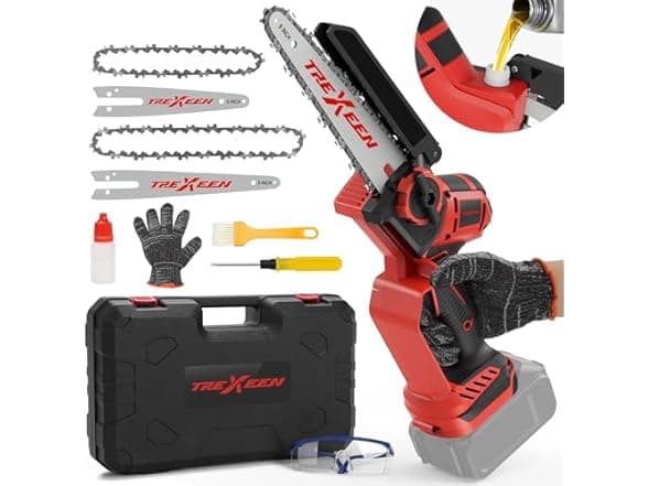 TREXEEN Mini Chainsaw for Mwk M18 Batteries - 8/6 Inch Dual-Length