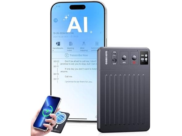 TTQ AI Voice Recorder - ChatGPT Transcribe & Summarize, 64GB