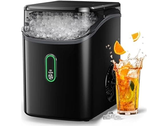 Silonn Nugget Ice Maker Countertop - 33lbs/Day, Self-Cleaning, Soft Chewable Ice