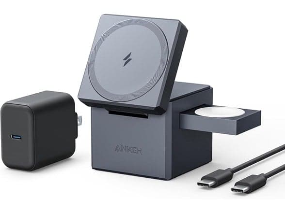 Anker 3-in-1 MagSafe Wireless Charging Cube - 15W Fast Charge for iPhone, Watch, AirPods