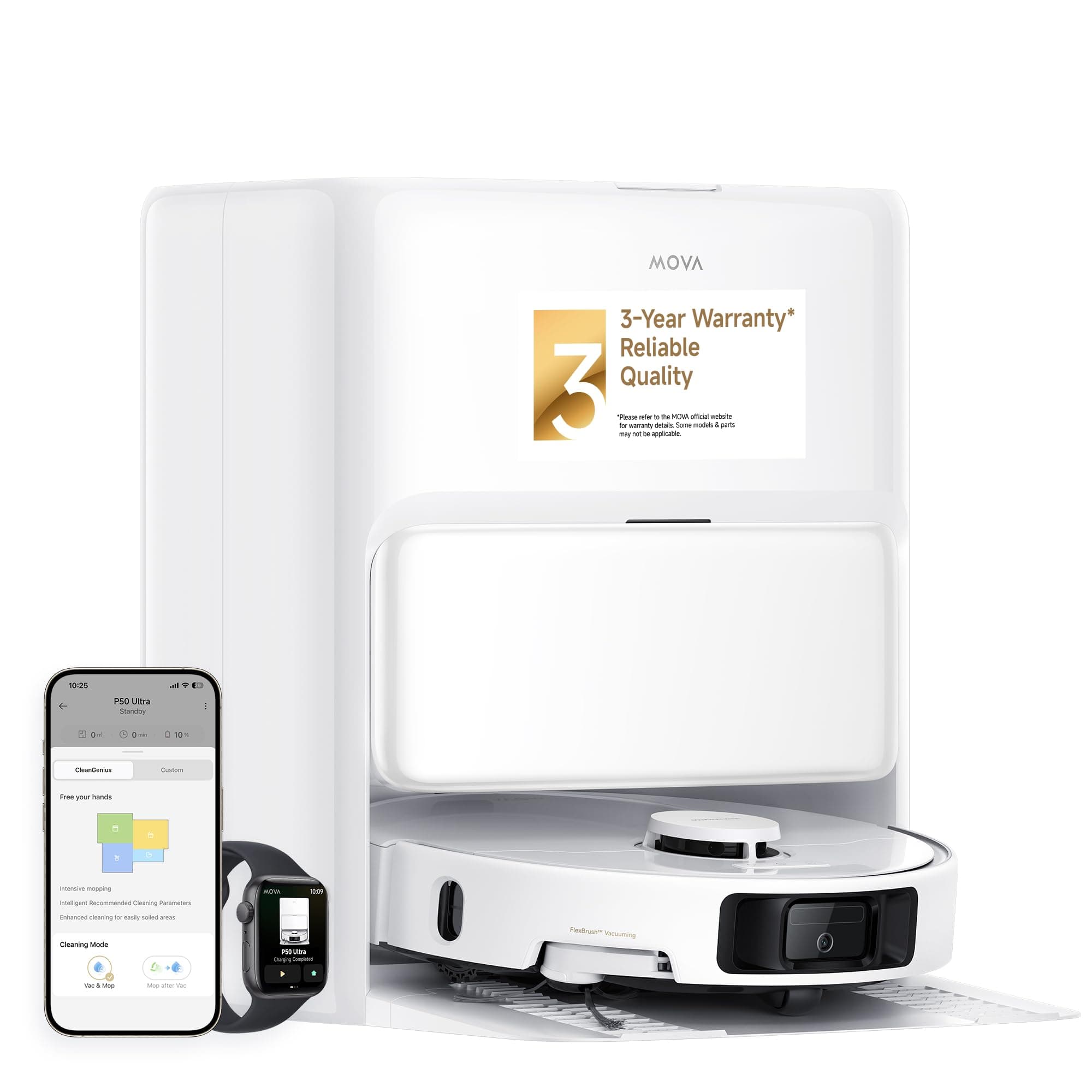 Mova P50 Ultra Robot Vacuum with Self-Cleaning Dock and 19,000 Pa Suction