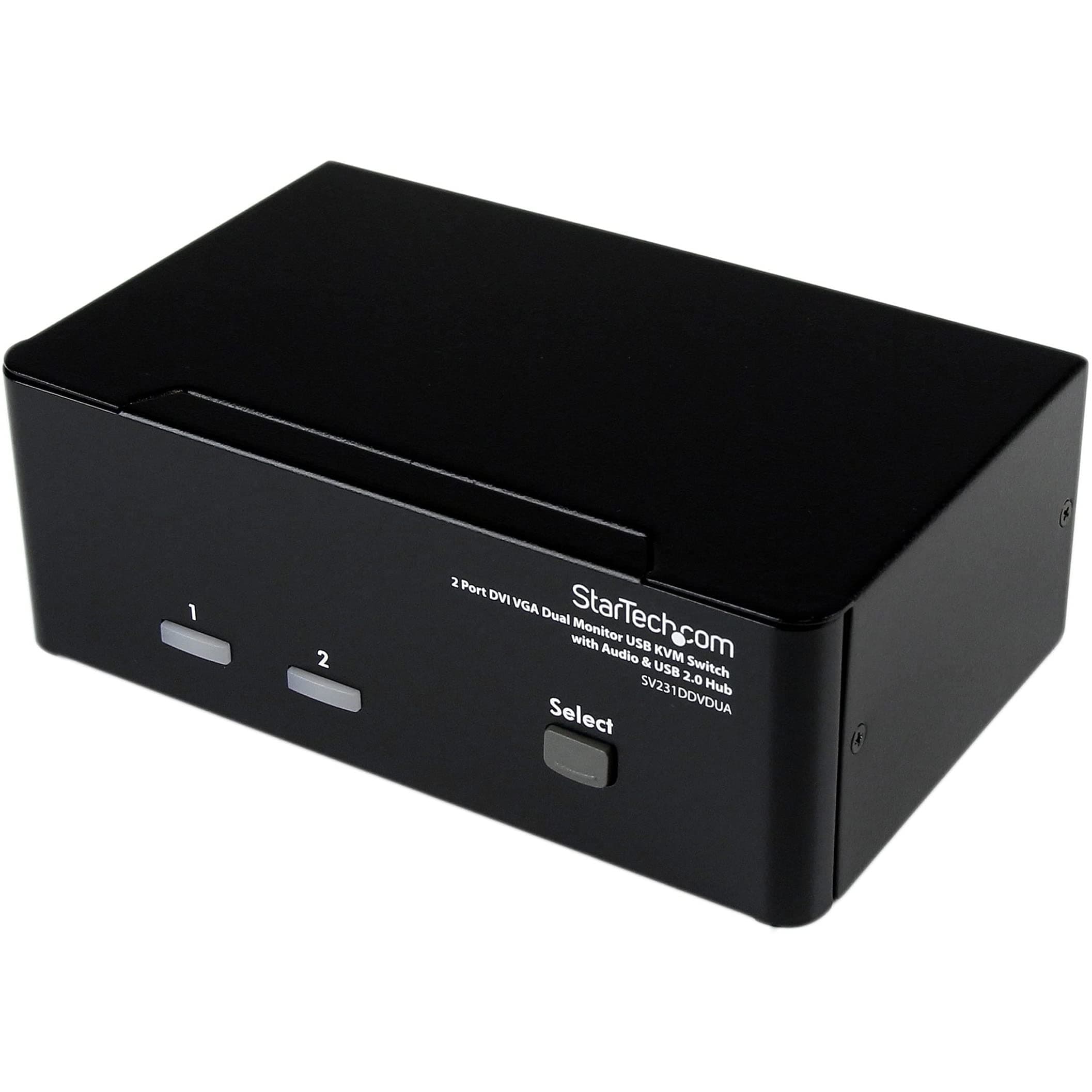 StarTech.com 2-Port KVM Switch for DVI & VGA with USB Hub