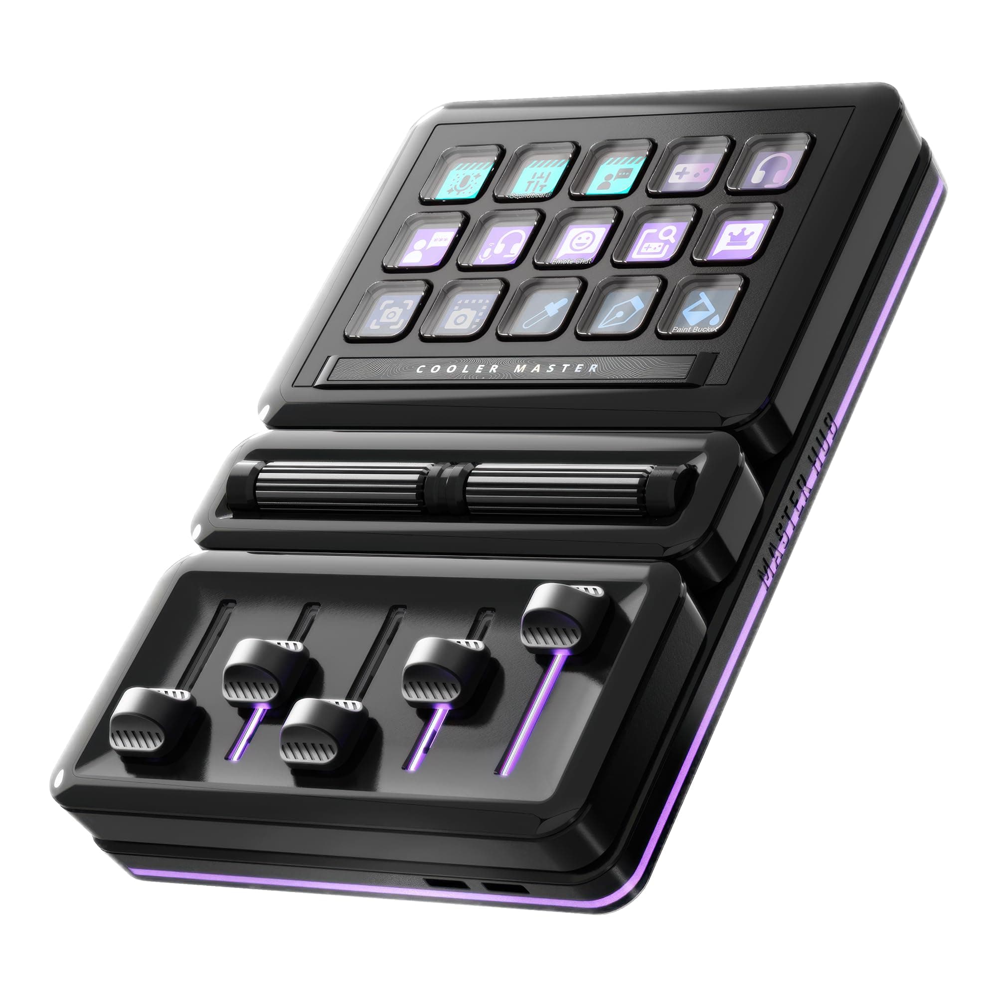Cooler Master MasterHUB Creator Kit - 15 Display Keys & 5 Faders for Streaming
