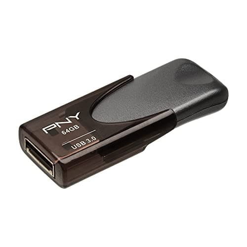 PNY 64GB Turbo Attache 4 USB 3.0 Flash Drive for Fast File Transfer