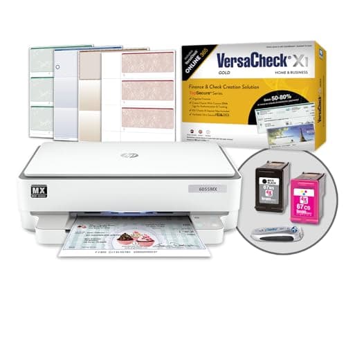 VersaCheck HP Envy 6055 MXE MICR Printer Bundle with X1 Gold Software