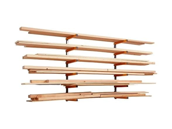 BORA PBR-001E 6-Level Wall Mount Lumber Storage Rack - 660 lbs Capacity