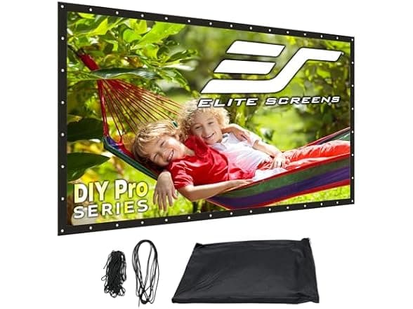 Elite Screens DIY Dual Screen 220-inch 16:9 Portable Projector Screen with Carry Bag