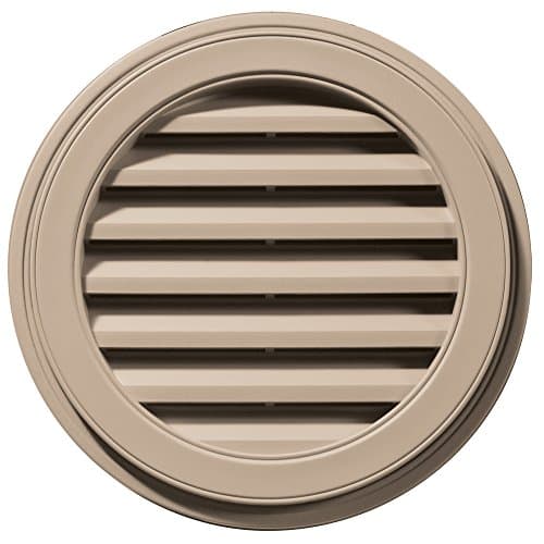 Builders Edge 22" Round Gable Vent with Wood Grain Finish