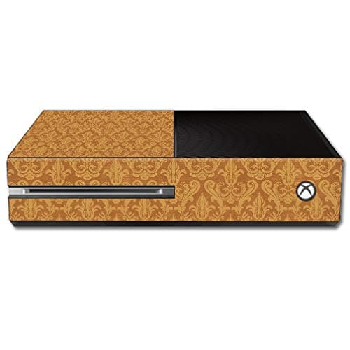 MightySkins Skin Compatible with Microsoft Xbox One - Gold Damask | Protective, Durable, and Unique Vinyl Decal wrap Cover | Easy to Apply, Remove, and Change Styles | Made in The USA