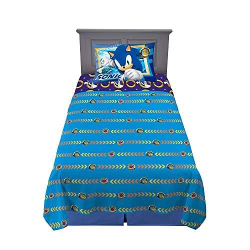 Franco Kids Sonic the Hedgehog Twin Sheet Set - Super Soft Microfiber