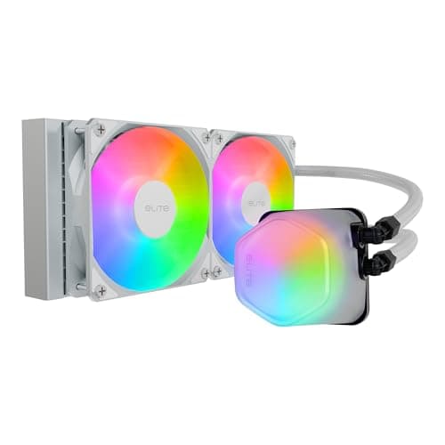 Cooler Master Elite Liquid 240 AIO Cooler - 240mm ARGB White