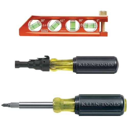 Klein Tools 80073 Reaming Driver Kit with Conduit Reamer and Level