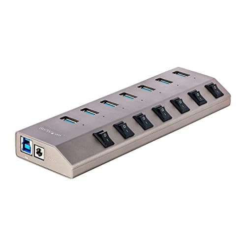 StarTech 7-Port USB-A Hub 5Gbps with Per-Port Power Switches