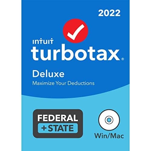 TurboTax Deluxe 2022 Tax Software for Homeowners - PC/MAC Disc