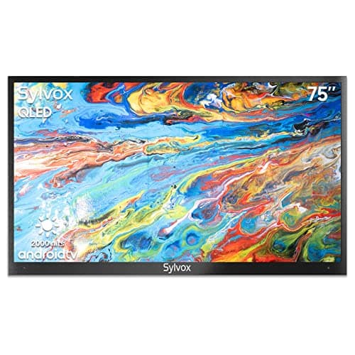 SYLVOX 75-Inch Outdoor QLED 4K Smart TV - 2000 Nits, IP55 Waterproof
