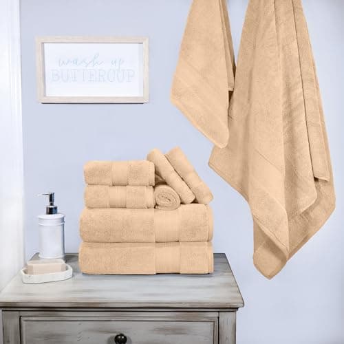 Superior Turkish Cotton 9-Piece Towel Set - 50% Off Plush Towels