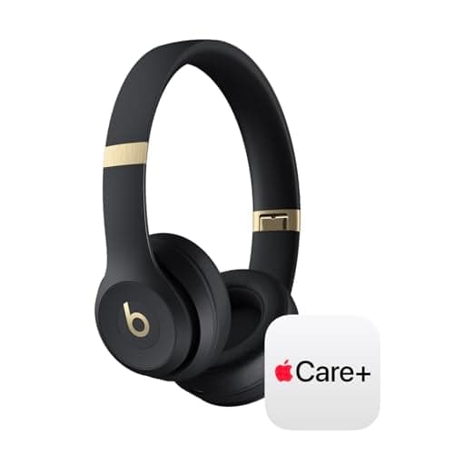 Beats Solo 4 Headphones with AppleCare+ (2 Years) - Black & Gold
