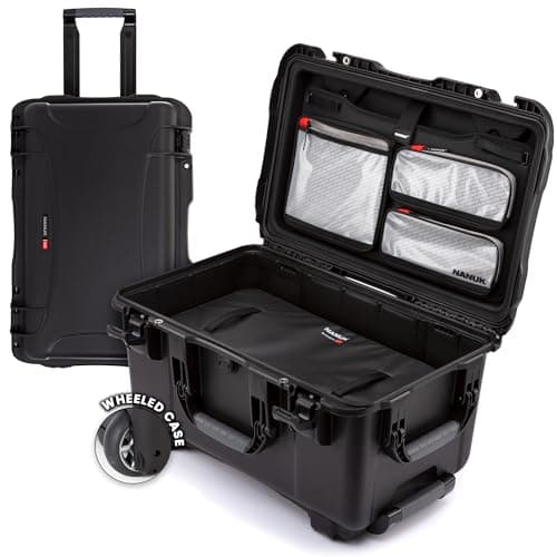 NANUK 938 Pro Photo Waterproof Hard Camera Case with N-Cubik Insert and Wheels
