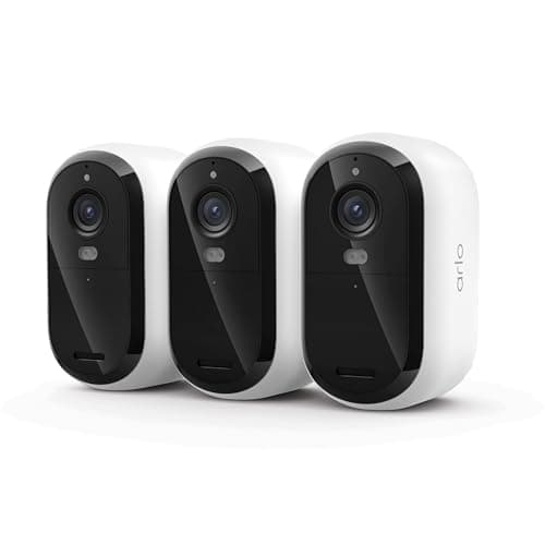 Arlo Essential Battery 2K 3rd Gen 3-Pack Outdoor Security Cameras