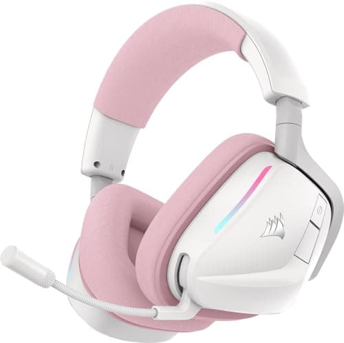 Corsair Void v2 Wireless Gaming Headset Pink - Dolby Atmos, Bluetooth, 70hr Battery