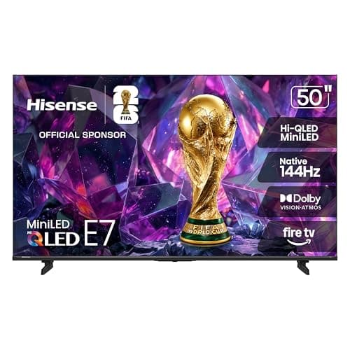 Hisense 50" E7 Hi-QLED Mini-LED 4K TV (2026) - Native 144Hz, Dolby Vision
