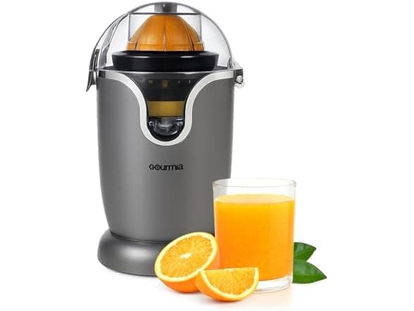 Gourmia Automatic Citrus Juicer - 17 oz, One-Touch, Dishwasher Safe