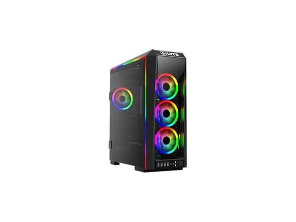 GAMDIAS TALOS P1A Mid-Tower PC Case with ARGB Fans and Tempered Glass