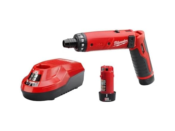 Milwaukee 2101-22 M4 1/4 Hex Screwdriver Kit with 2 Batteries
