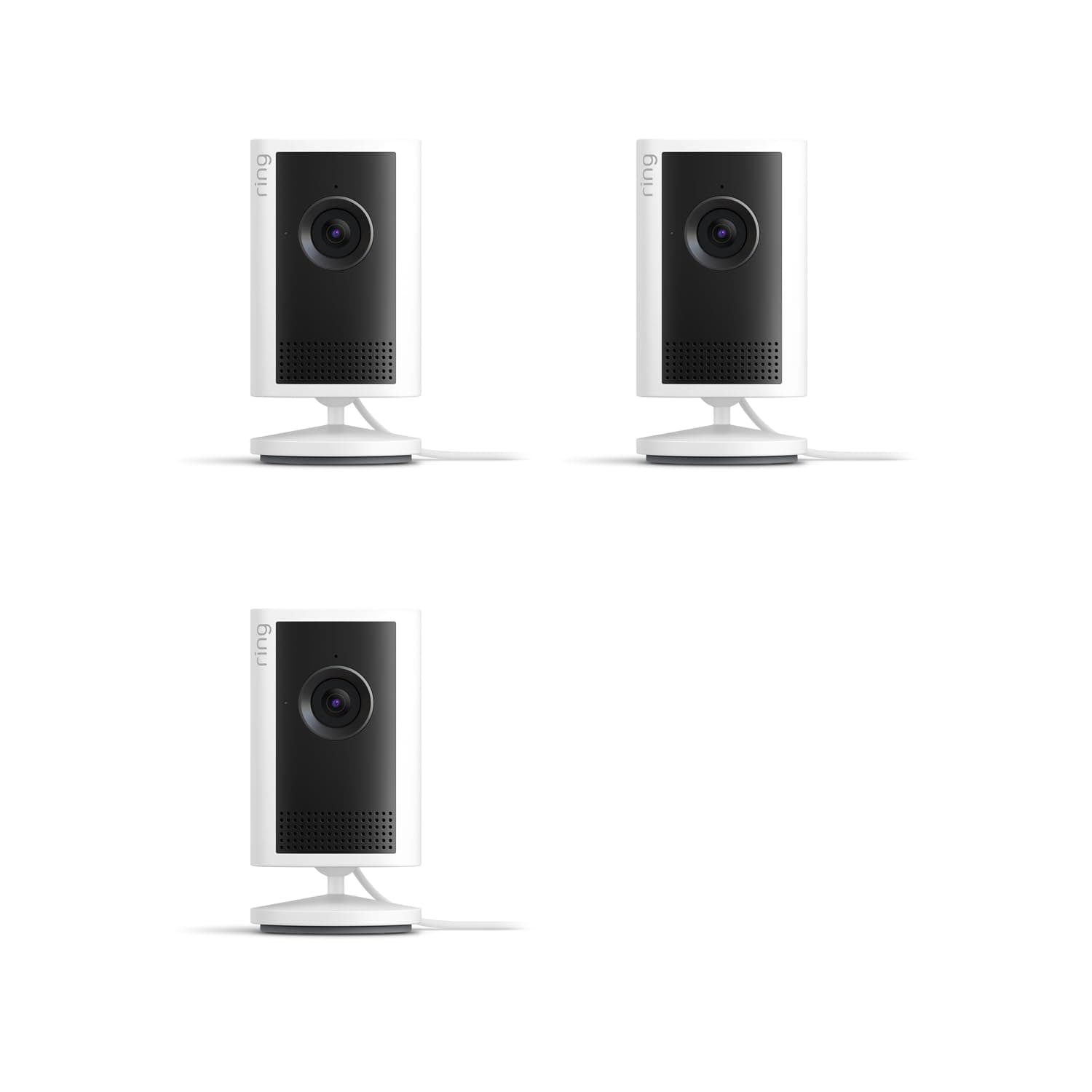 Ring Indoor Cam Plus 3-Pack with 2K Video and Low-Light Sight